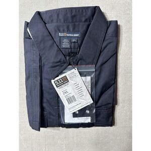 NWT 5.11 Tactical Men's 2XL Button Up Short Sleeve Station Shirt Fire Navy 46124